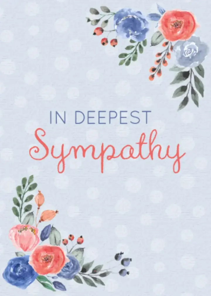 Floral Sympathy card image