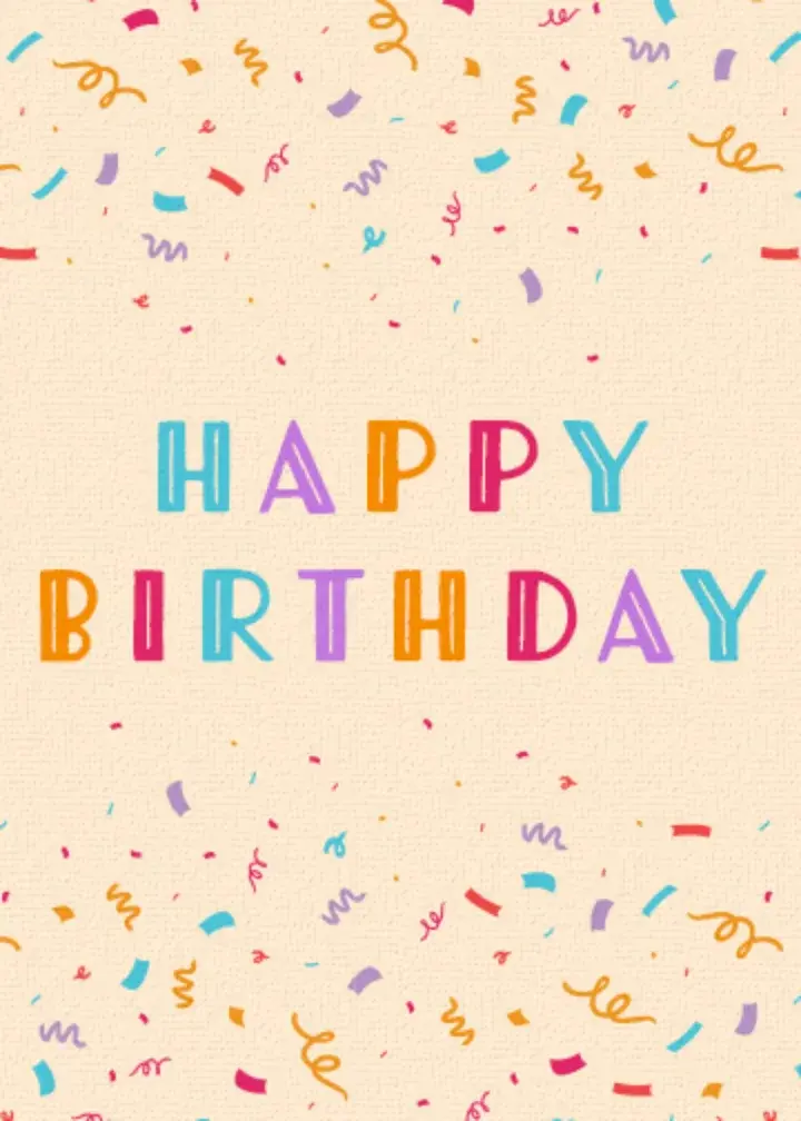 Happy Birthday Confetti Sprinkle card image
