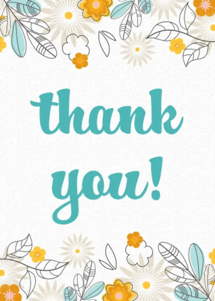 Thanks Flowers card image