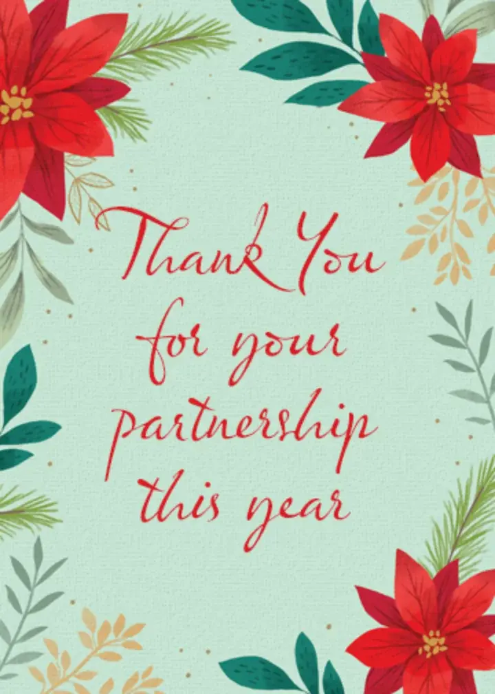Partnership Thank You card image