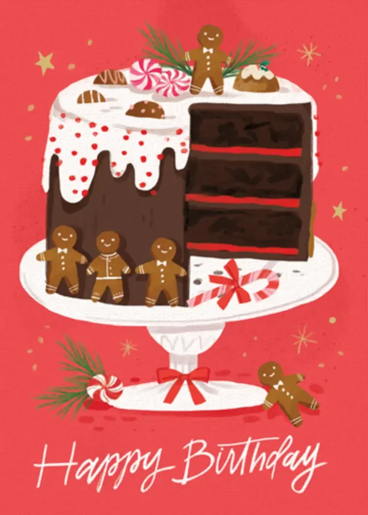 Happy Holiday Birthday card image