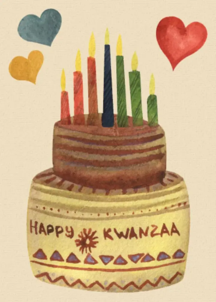 Kwanzaa Cake card image