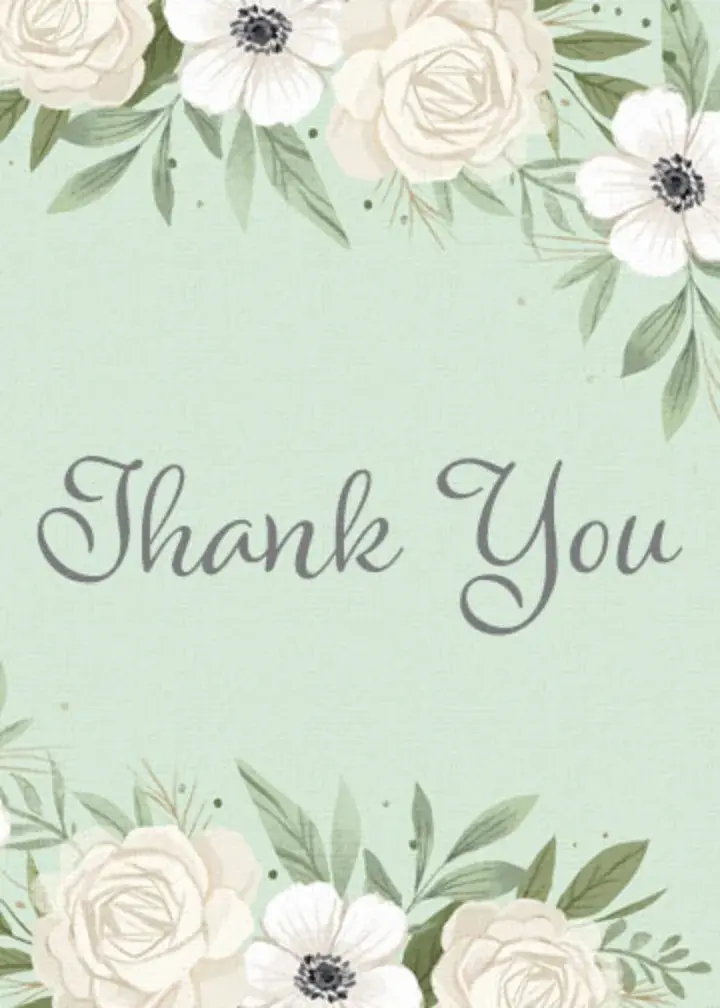 Sage & Cream Thank You card image