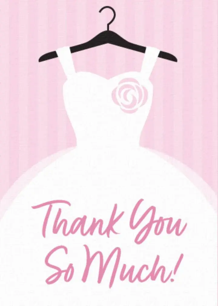 Wedding Dress Thank You card image
