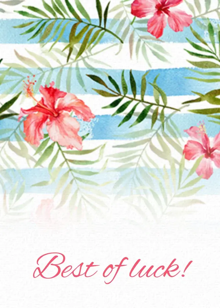 Good Luck Flowers card image