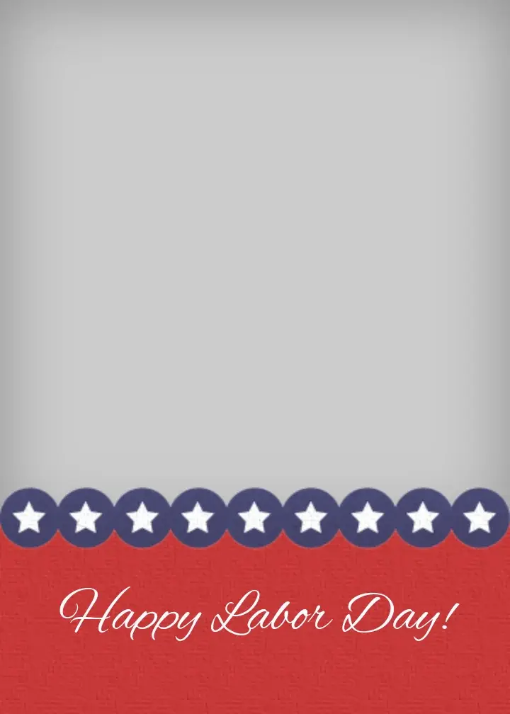 Patriotic Labor Day Photo card image