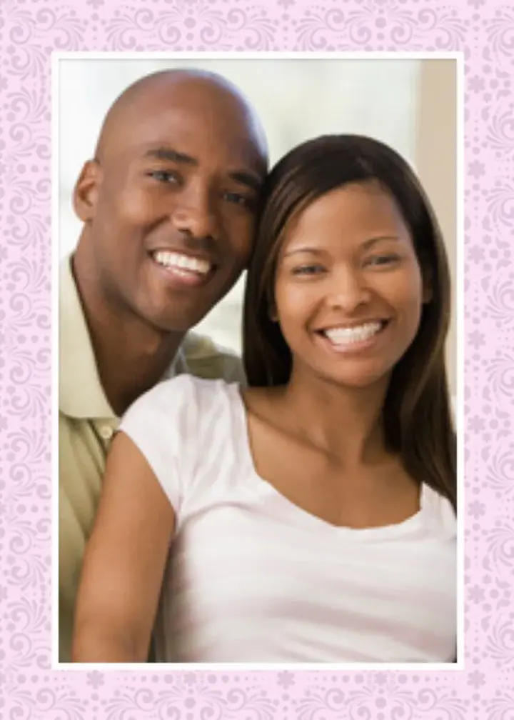 Engagement Photo Pink Print card image