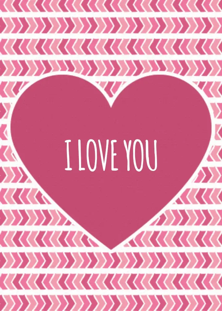 Zig Zag Heart card image