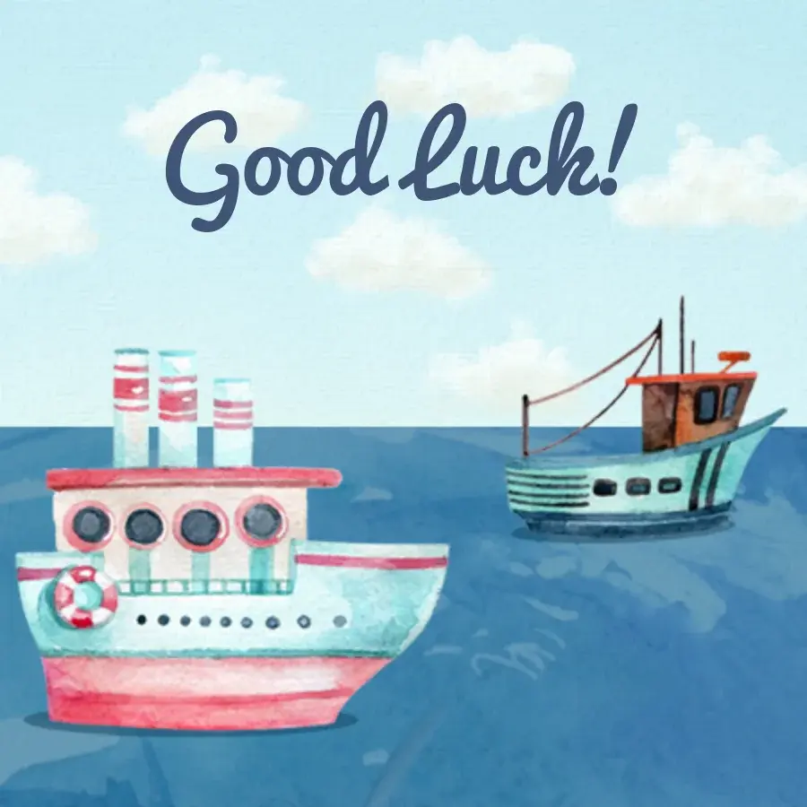 Watercolor Boats card image