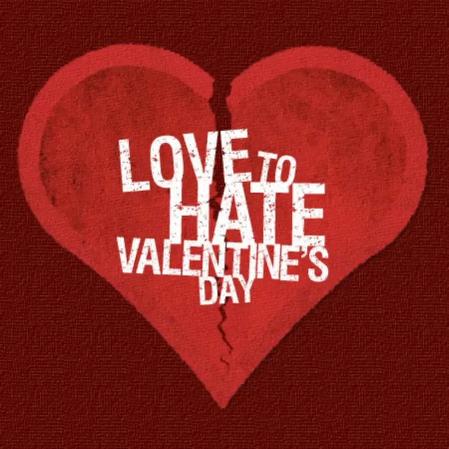 Love to Hate Valentine's Day card image