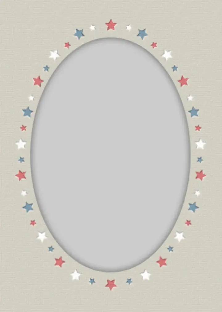 Oval Labor Day Photo card image