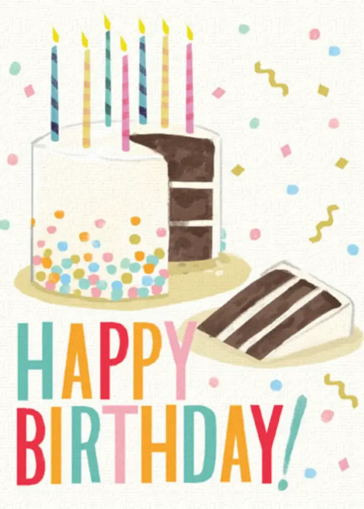 Happy Birthday Sprinkle Cake card image