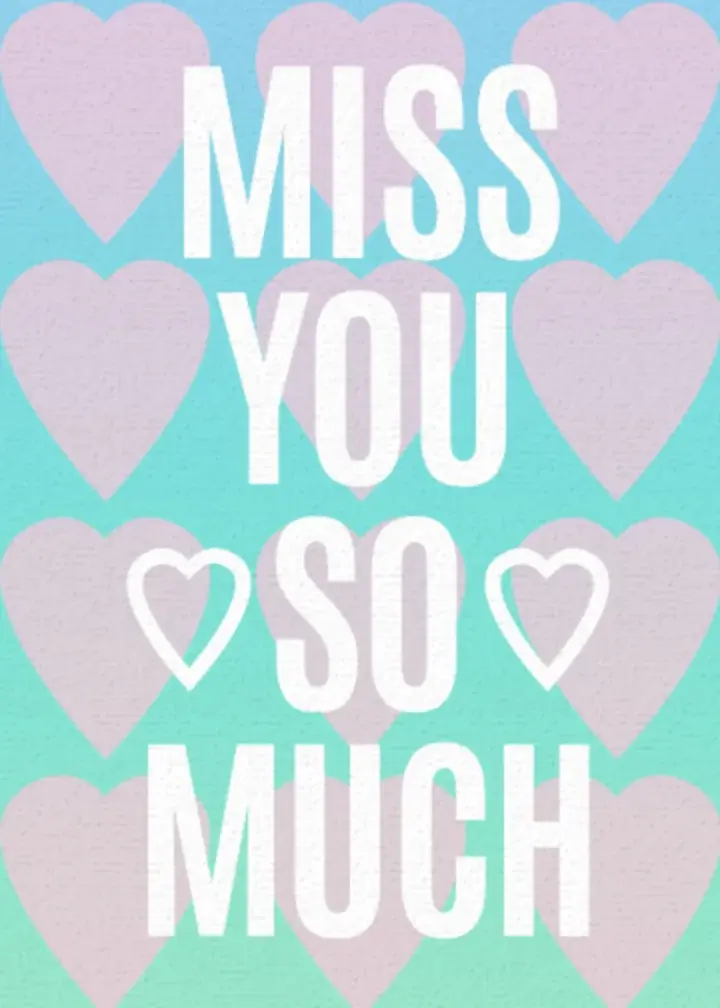 Miss You Hearts card image