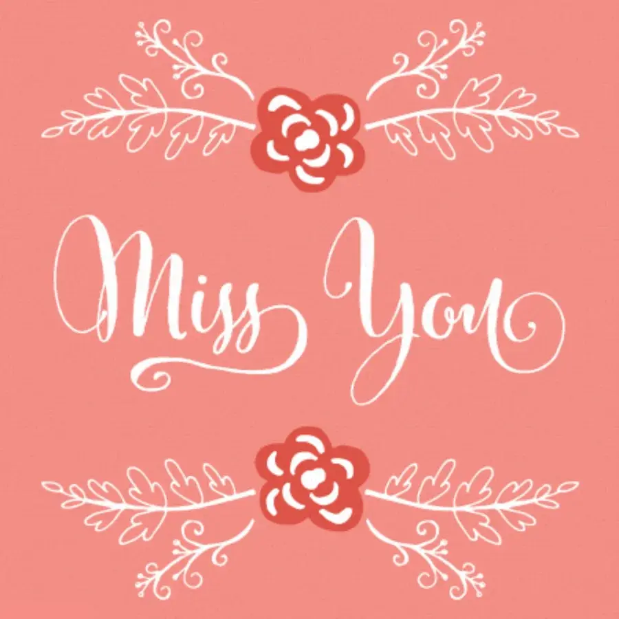 Missing You Floral card image