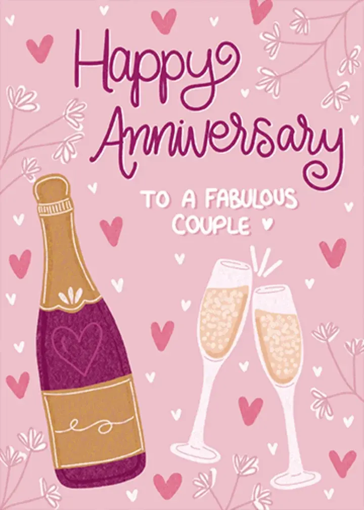 Fabulous Couple Anniversary card image