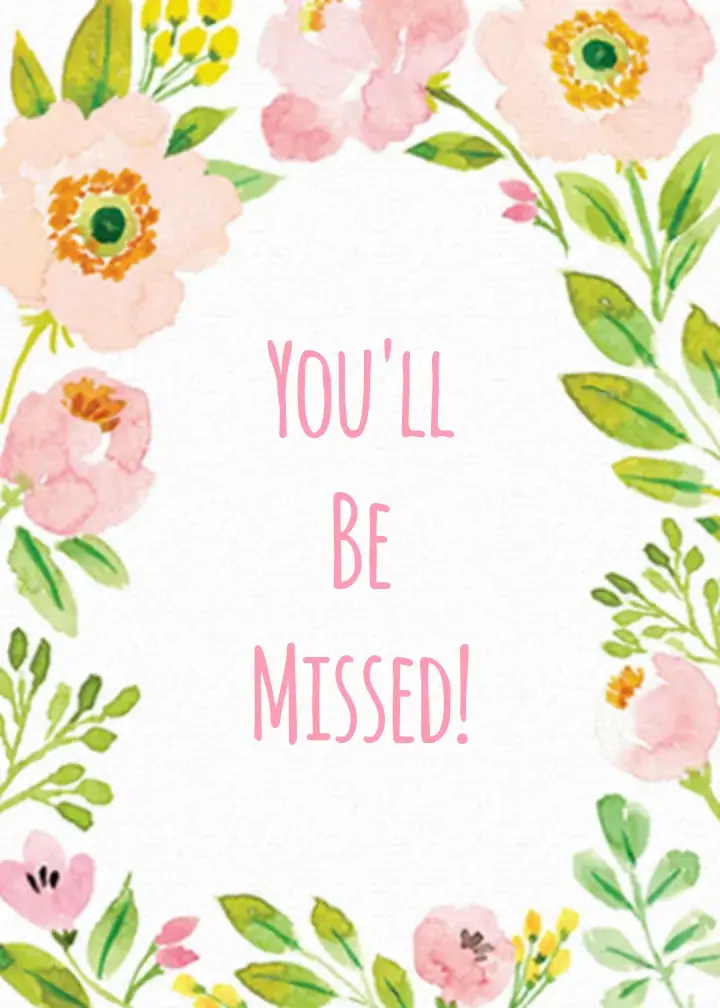 Farewell Blossoms card image