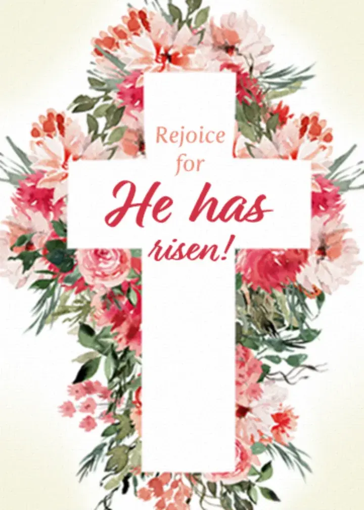 Easter Blooms Cross card image