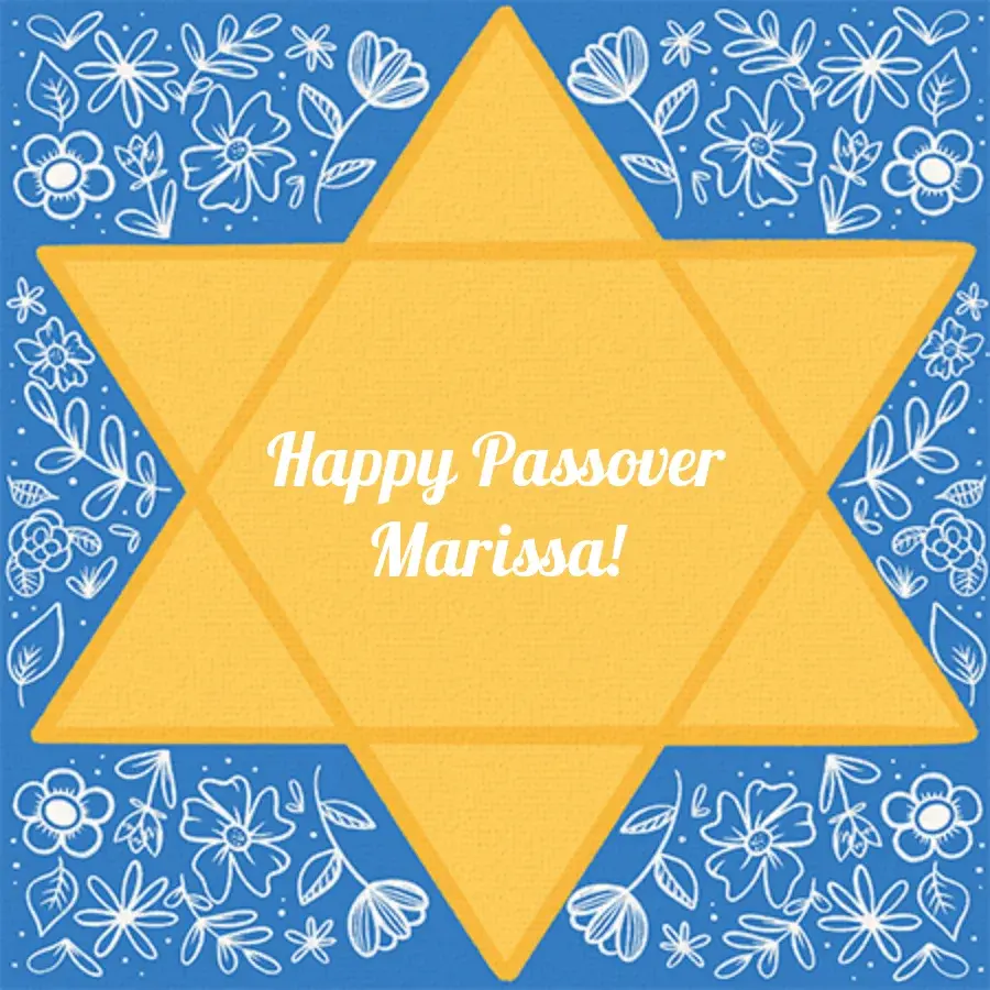 Floral Star Passover card image