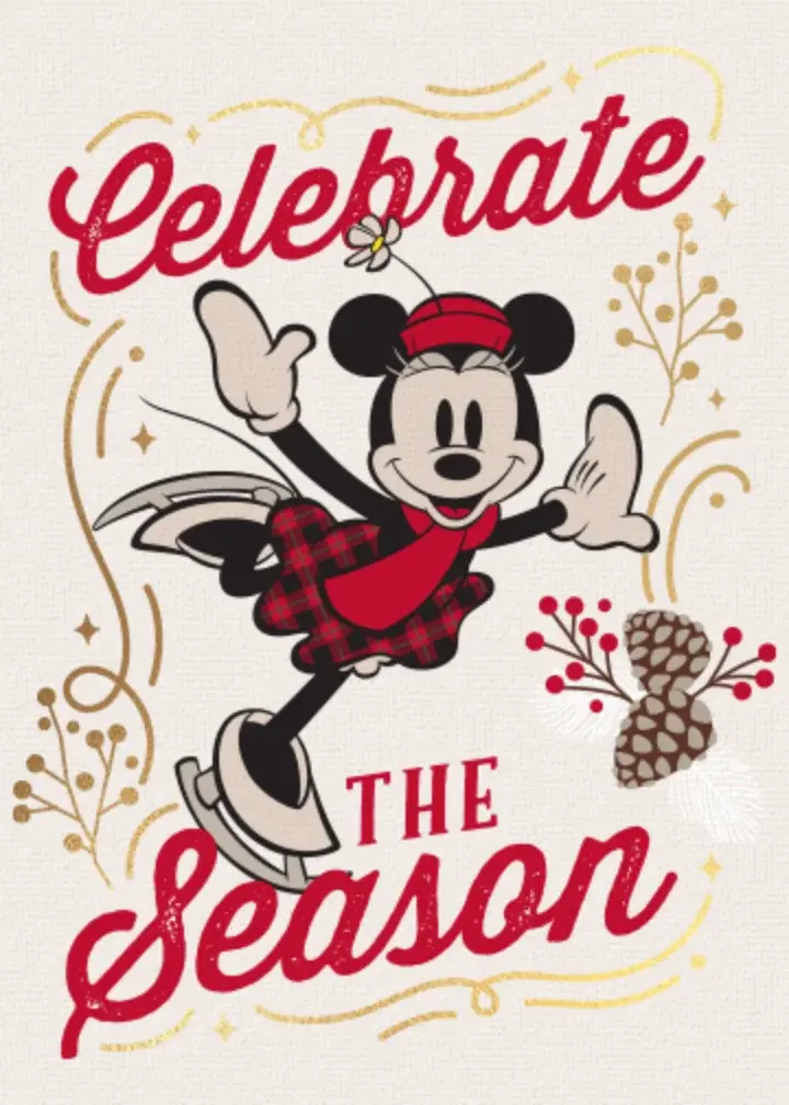 Holidays Minnie Mouse card image