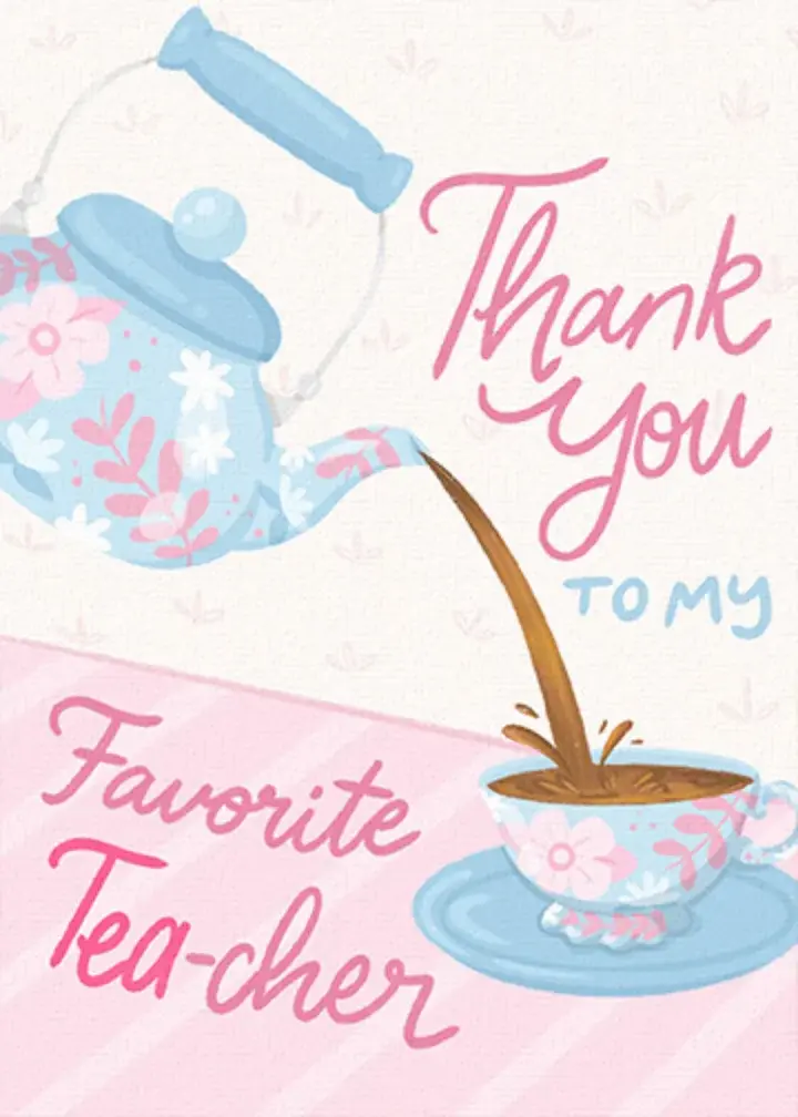 To My Favorite Tea-cher card image
