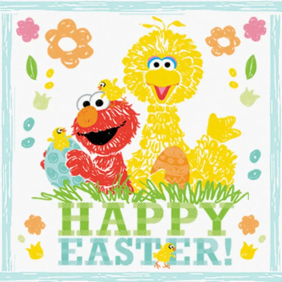 Sesame Happy Easter card image