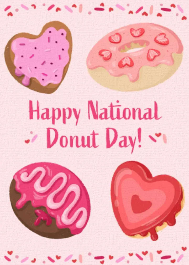 Heart Donut Day card image