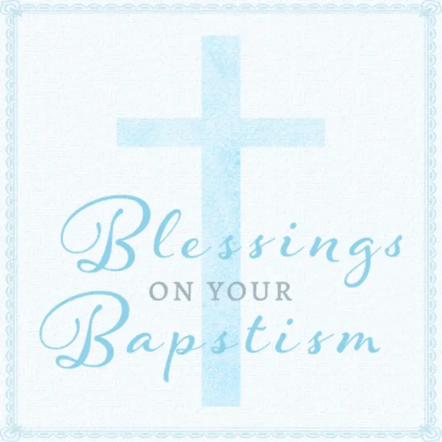 Baptism Blessings Blue card image