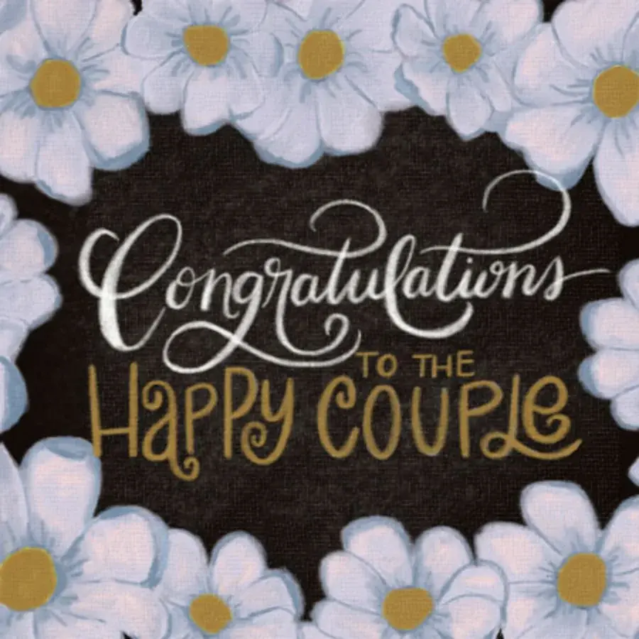 To the Happy Couple Flowers card image