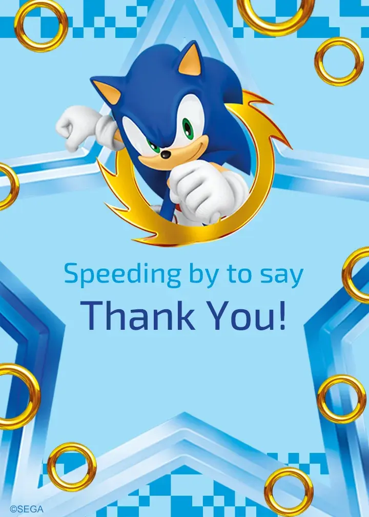 Sonic | Thank You card image