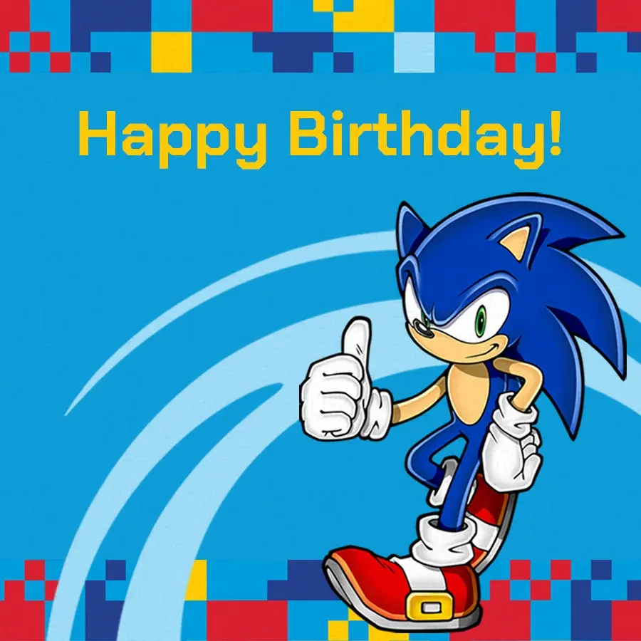 Sonic | Happy Birthday card image