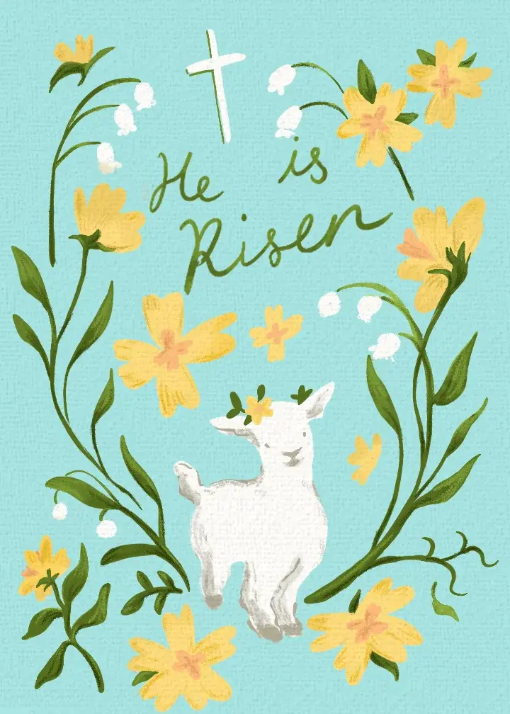 Lamb He Is Risen card image