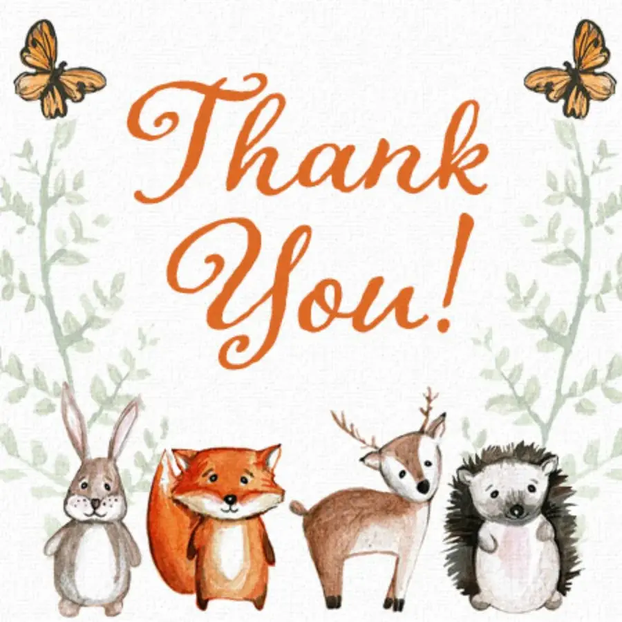 Animal Parade Thanks card image
