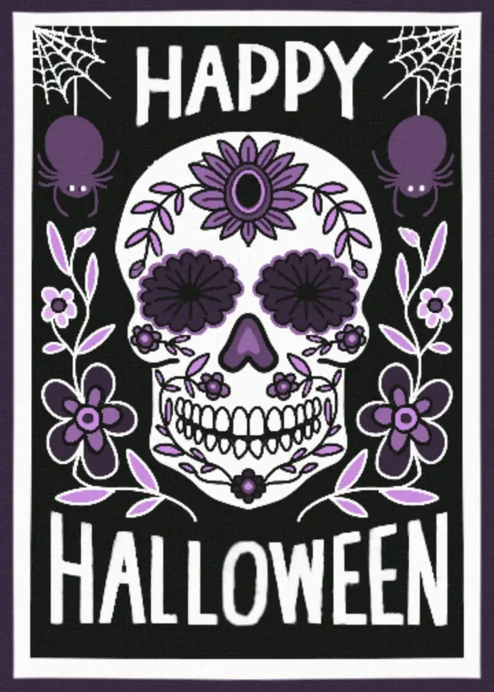 Patterned Skull card image