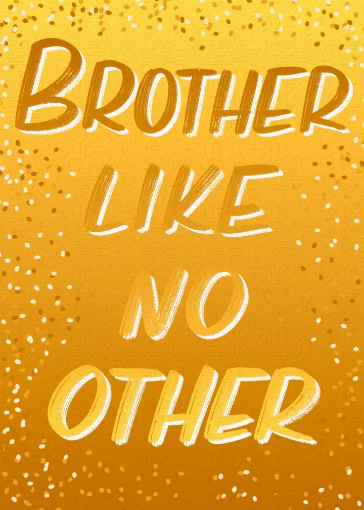 Brother's Day Rhyme Warm card image