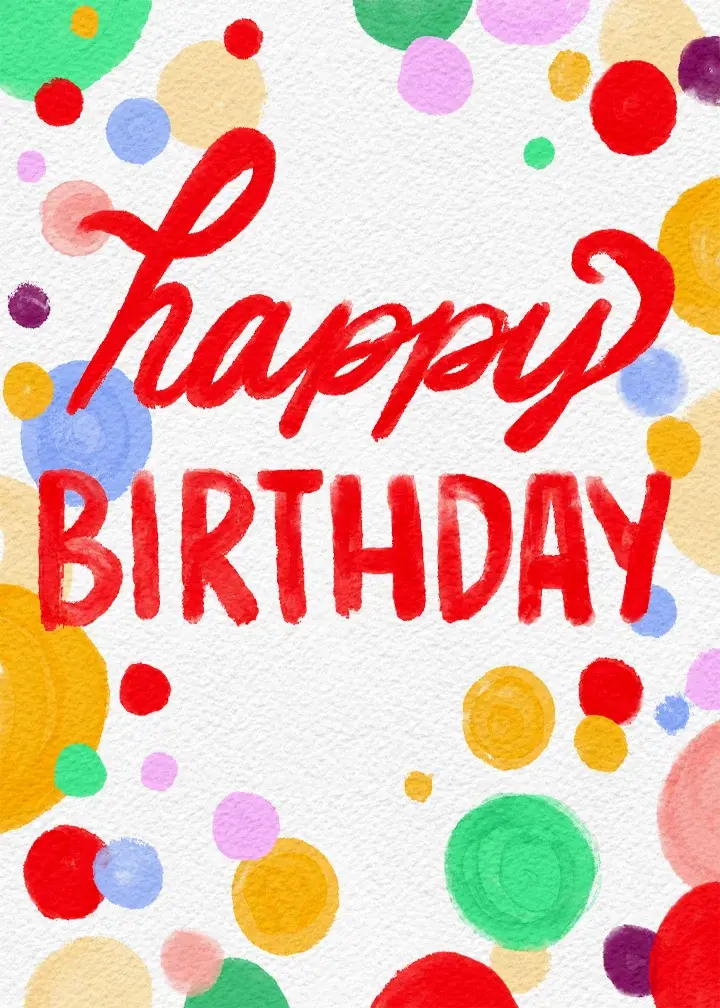 Happy Birthday Dots card image