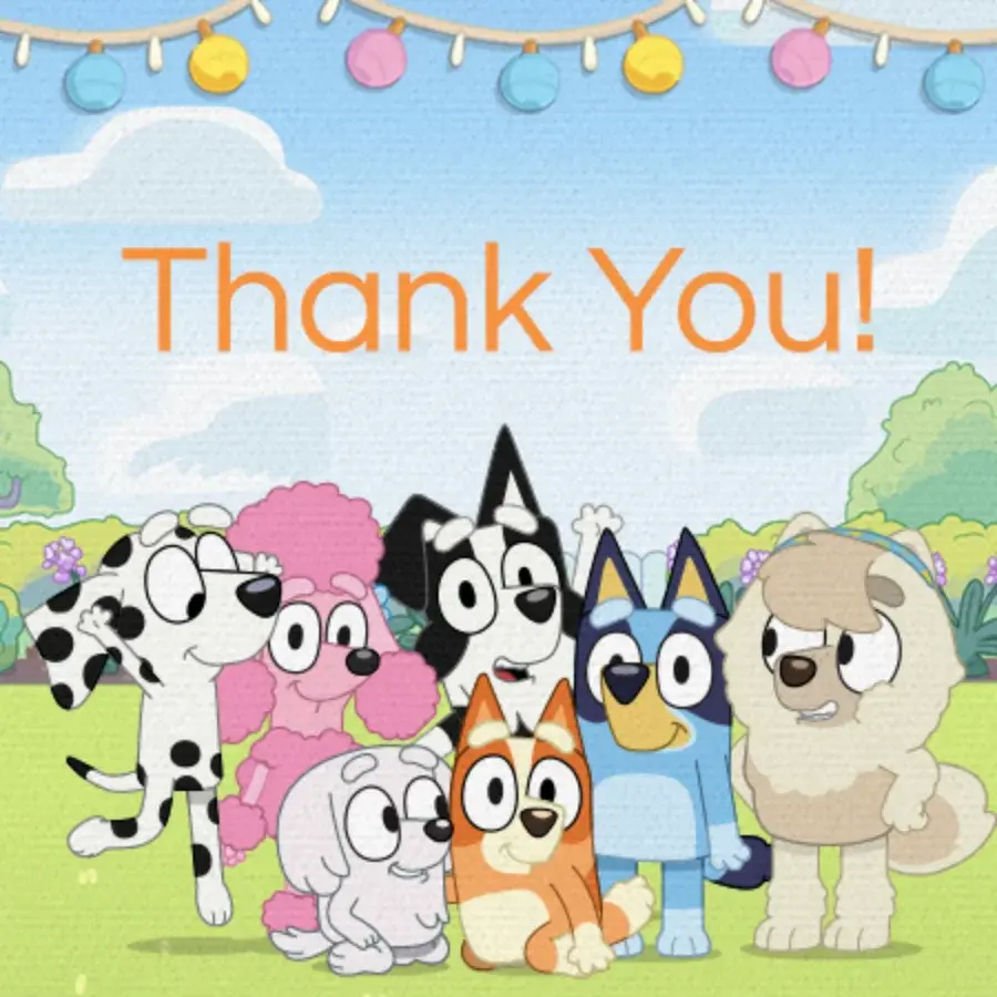 Bluey | Friends Thank You card image