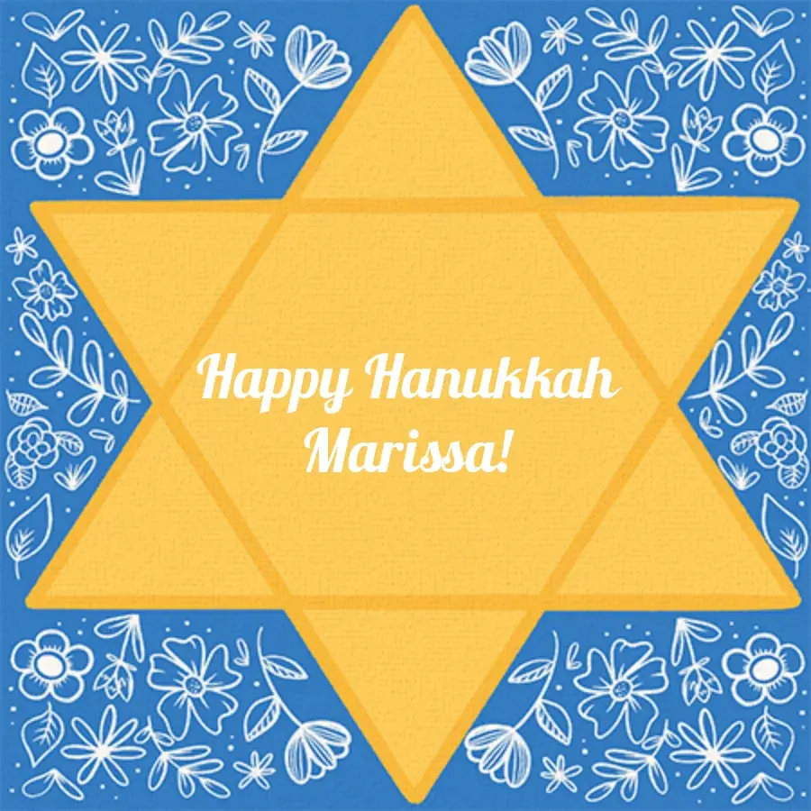 Star of David Floral card image
