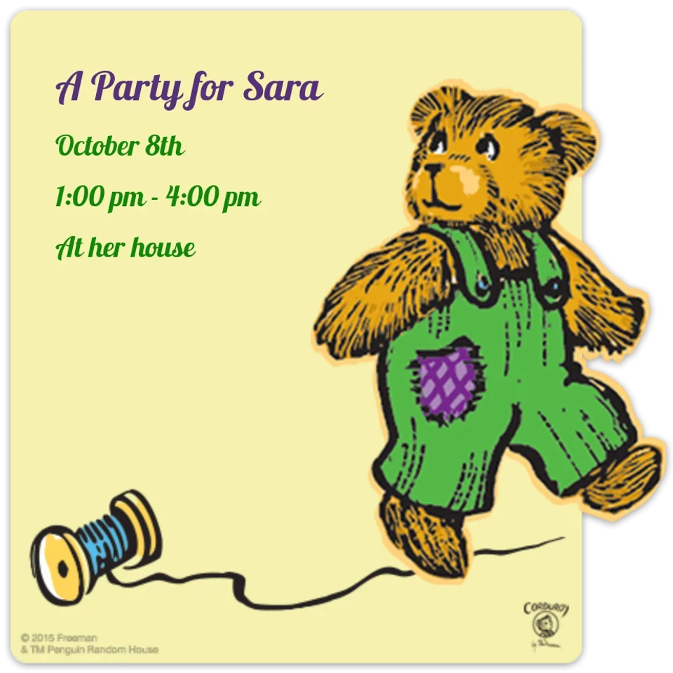 Corduroy Sewing card image