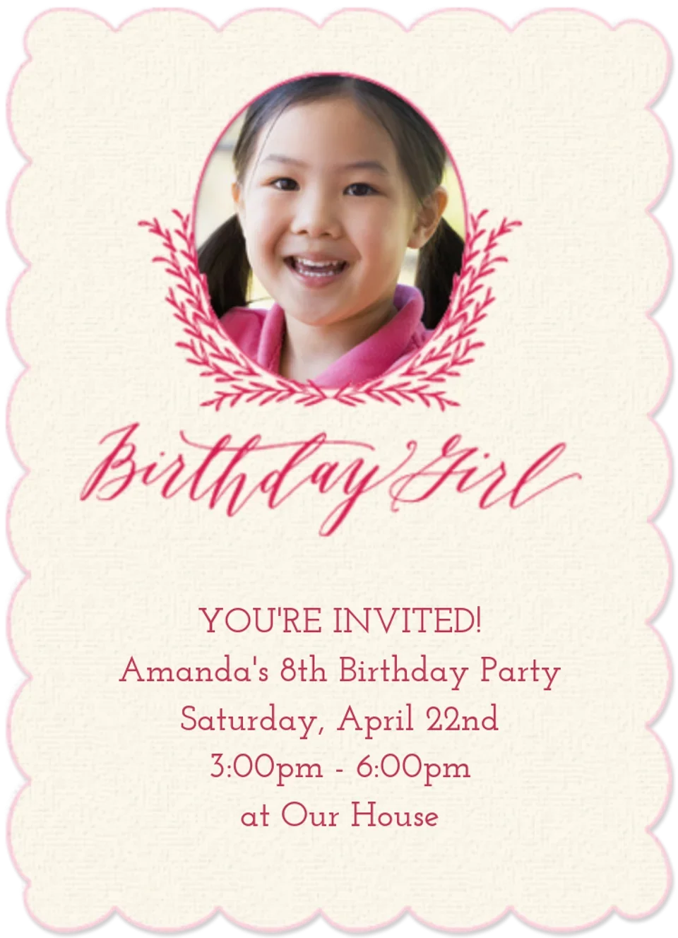 Birthday Girl Photo card image