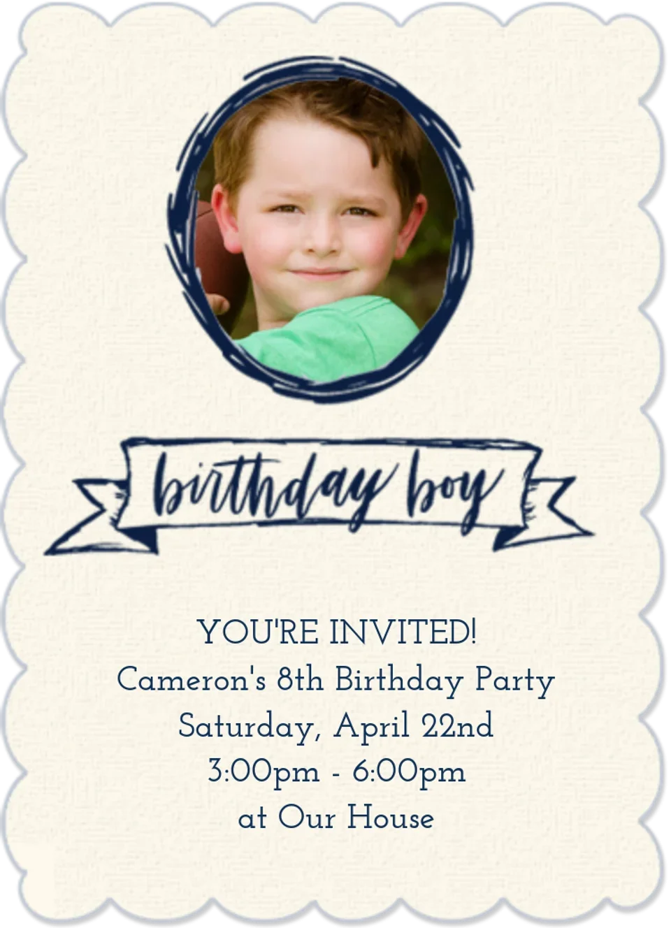 Birthday Boy Photo card image