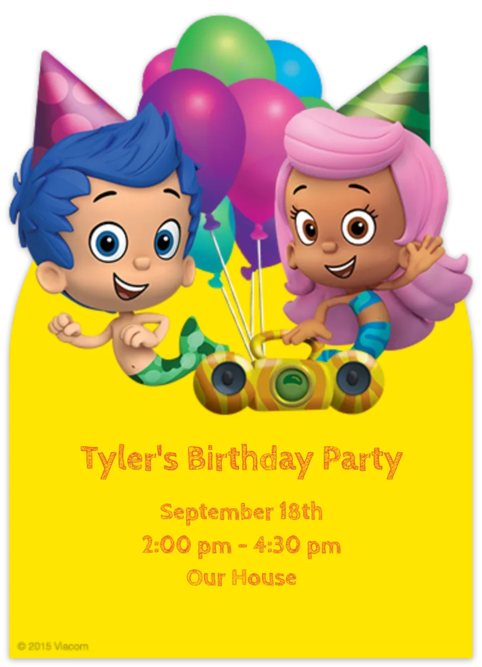 Bubble Guppies Birthday card image