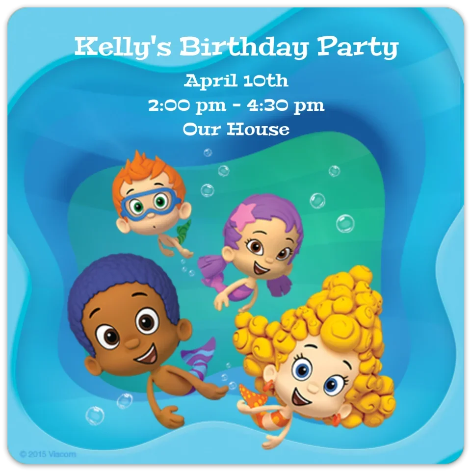 Bubble Guppies Party card image
