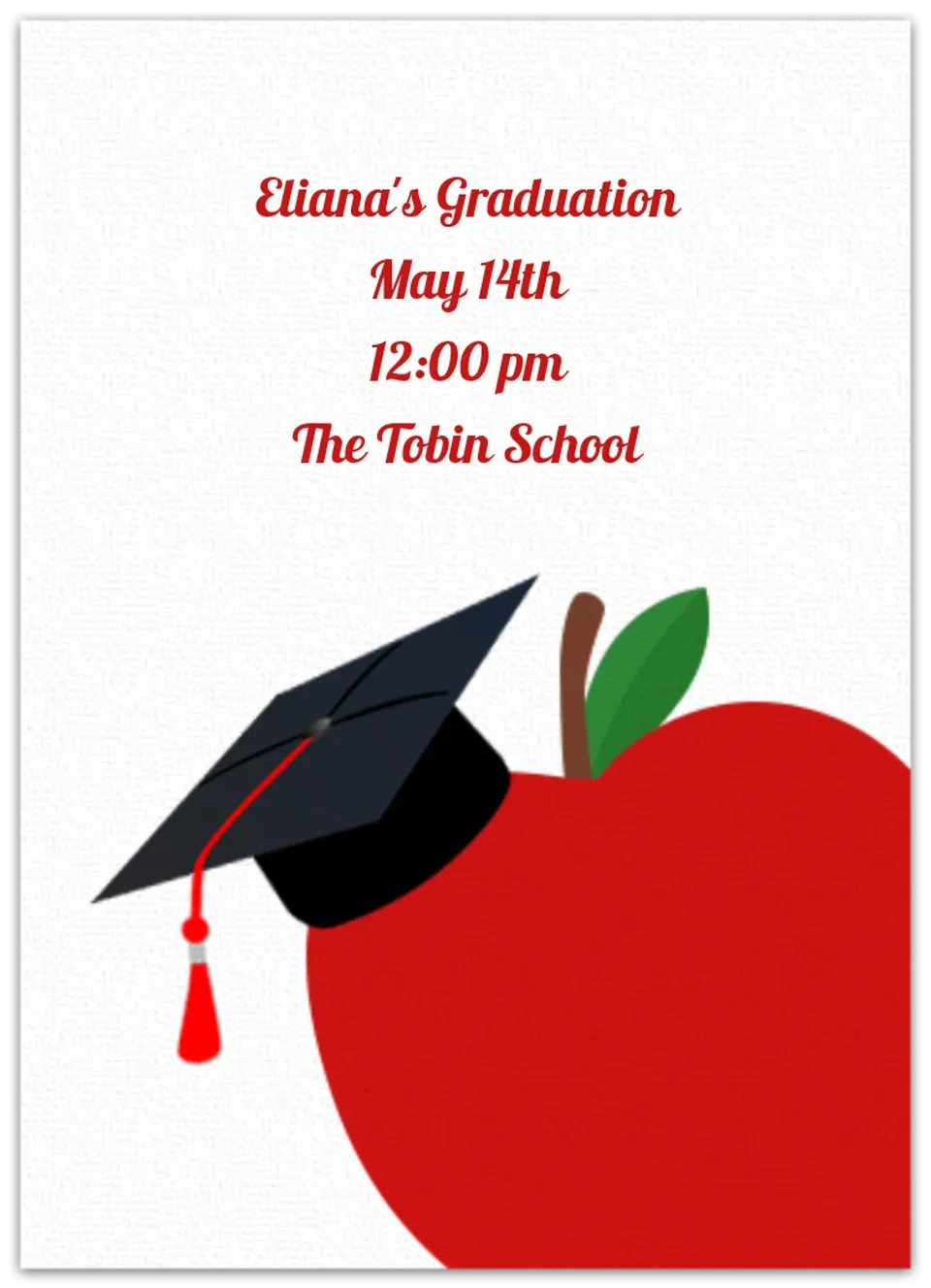 Graduation Apple card image