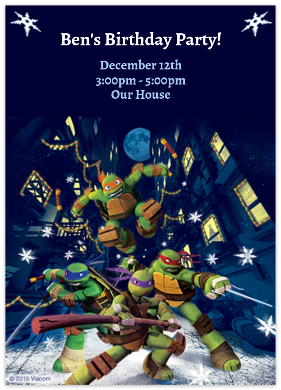 TMNT Holiday card image