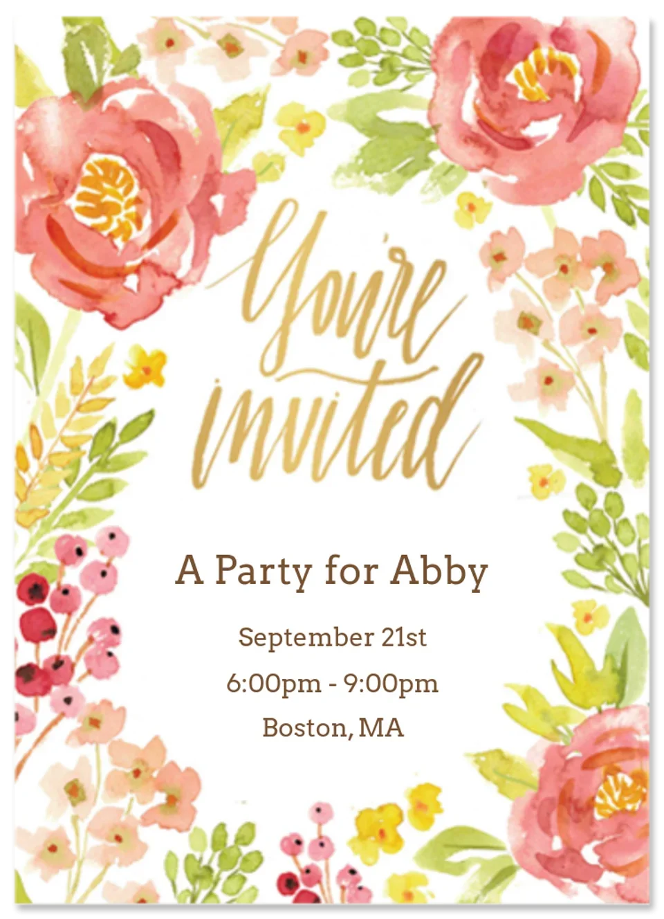 Fall Floral card image