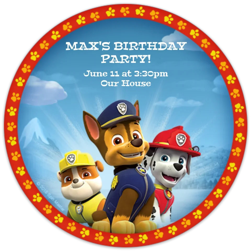 PAW Patrol Birthday card image
