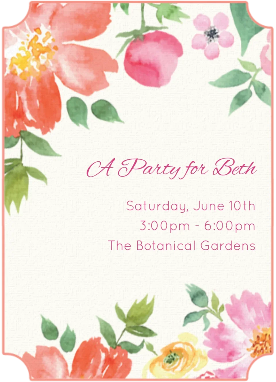 Watercolor Bouquet card image