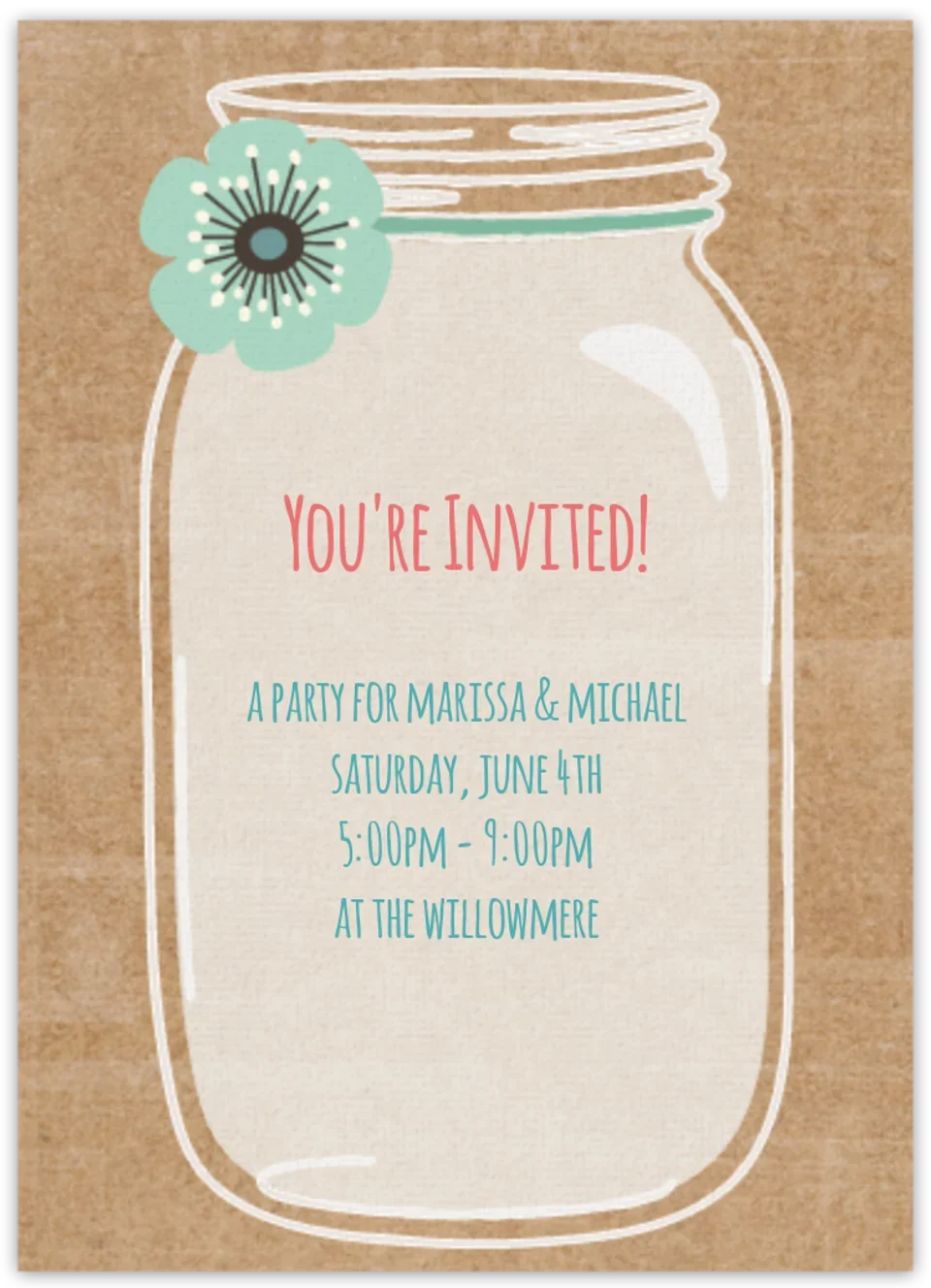 Rustic Mason Jar card image