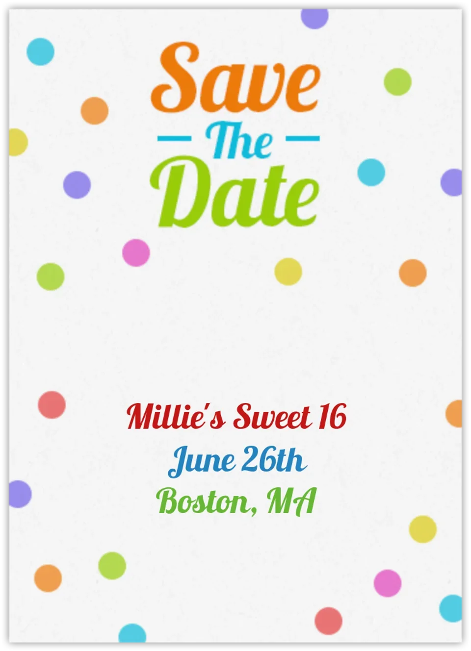 Save the Date Dots card image