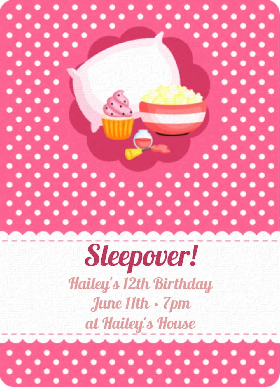 Sleepover card image
